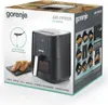 The image shows the packaging of a Gorenje air fryer. Produktbild-Vorschau