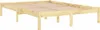 A wooden bed frame with slatted support, shown from a slightly elevated side view against a white background. Produktbild-Vorschau