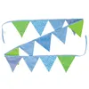 Goki -Flag en coton -Ligne bleu vert Voir les images du produit 1