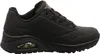 A black SKECHERS UNO women's sports shoe is shown from the side against a white background. Voir les images du produit