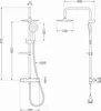 Mexen KX33 set doccia a parete con soffione e rubinetto Anteprima dell’immagine prodotto 2