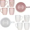 Ossia 12tlg Exotic Tearose rosa Frühstücksset Steingut Produktbild-Vorschau 5
