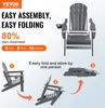 VEVOR plastová stolička Adirondack, sada 2 ks, odolná voči Náhľad obrázku produktu 2