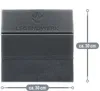 A dark gray, folded foam seat cushion with the brand name 'LEGENDWERK' embossed on the top flap. Measurement indicators are present on the right and bottom sides. Produktbild-Vorschau