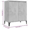 vidaXL Příborník betonový šedý 60x35x70 cm odvozený výrobek Náhled obrázku produktu 7