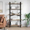 vidaXL Regał dębowy Artisan 100 x 33,5 x 178 cm materiał Podgląd zdjęcia produktu 4