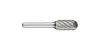 Frässtift D.6,3mm Kopf-L.12,7mm HM Produktbild-Vorschau 2