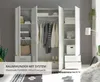 Kleiderschrank "Valencia" in Beton Optik / Weiß mit 4 Produktbild-Vorschau 8