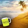 EAT, SLEEP, SUN, REPEAT Kaffeebecher mit gelbem Hintergrund Produktbild-Vorschau 3