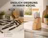 Messerblock Holz 13 Messer Unbestückt Schere Wetzstahl Produktbild-Vorschau 2