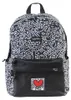 Erik Editores rugzak, Keith Haring design, zwart, zwart, Productafbeelding-voorbeeld 3