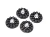 Four black rubber mounting feet with silver bolts are arranged on a white background. Anteprima dell’immagine prodotto