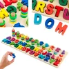 Montessori drevené puzzle abeceda čísla veda Náhľad obrázku produktu 1