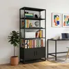 Libreria con armadio "Hailuoto" 80 x 40 x 180 cm con 4 Anteprima dell’immagine prodotto 1