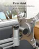 Close-up of a TV wall mount arm, with text overlay describing its features. Voir les images du produit
