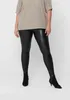 Elegante Coated Leggings Curvy Lederoptik Hose CARROOL  | Produktbild-Vorschau 1