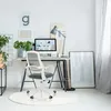 A home office setup with a desk, computer, chair, and plants. Produktbild-Vorschau