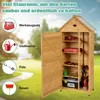 COSTWAY Armadio da giardino in legno, 70x35,5x160 cm Anteprima dell’immagine prodotto 4