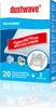 A product package for vacuum cleaner bags and microfilters. Produktbild-Vorschau