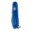 A side view of a blue transparent Victorinox Swiss Army knife. Produktbild-Vorschau