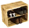 3 x Schuhschrank Schuhregal aus geflammten Holzkisten Produktbild-Vorschau 4
