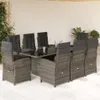 The Living Store 9-tlg. Garten-Essgruppe mit Kissen Grau Produktbild-Vorschau 2