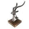 Clayre & Eef Figur Hirsch 21 cm Silberfarbig Aluminium Produktbild-Vorschau 3