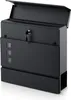 A black mailbox with its lid open, showing a key in the lock. Produktbild-Vorschau