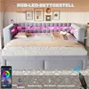 Merax Tagesbett Schlafsofa mit Ausziehbett, Polsterbett mit Produktbild-Vorschau 4