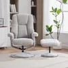 Relaxsessel mit Hocker, drehbarer Chenille-Sessel, 145° Produktbild-Vorschau 7