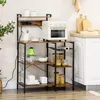 HOMCOM Étagere cuisine meuble micro-onde étagère rangement Voir les images du produit 2