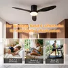 LED-plafondventilator met licht, 52 inch, zwart, met een Productafbeelding-voorbeeld 5