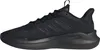 A black Adidas sports shoe shown from the side. Produktbild-Vorschau