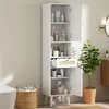 Mobiletto alto da bagno Flieks con ante in rattan, design Anteprima dell’immagine prodotto 3