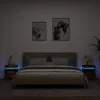 vidaXL Nachttische mit LED-Leuchten 2 Stk. Räuchereiche Produktbild-Vorschau 2