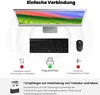 Tastatur Maus Set Kabellos, 2.4G Wiederaufladbare Kabellose Produktbild-Vorschau 2