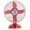 A vintage-style red table fan with a silver grill. Produktbild-Vorschau
