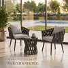 tectake Gartenmöbel-Set Lugano Tisch 2 Stühle Rope-Design Produktbild-Vorschau 8