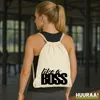 Huuraa Turnbeutel like a Boss Spruch 12 Liter Natural Produktbild-Vorschau 2