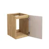 Badezimmerschrank Für Waschtisch 40 Cm Eiche Beige 1 Tür Produktbild-Vorschau 3