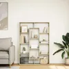vidaXL Regál Sonoma dub 102x29x143 cm Materiál na báze Náhľad obrázku produktu 3