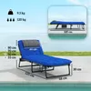 Outsunny Sonnenliege klappbar Gartenliege mit Kopfkissen, Produktbild-Vorschau 3