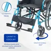 Invalidný vozík Skladací hliníkový ľahký manuálny s brzdami Náhľad obrázku produktu 4