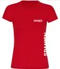 multifanshop Damen T-Shirt - Spanien - Brust & Seite, rot, Produktbild-Vorschau 1