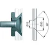 A technical drawing and a cross-section of a glass point holder. Produktbild-Vorschau