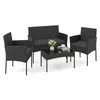 COSTWAY Polyrattan Gartenmöbel Set, Outdoor Gartengarnitur, Produktbild-Vorschau 1