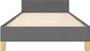 vidaXL Bettgestell ohne Matratze Dunkelgrau 90x190 cm Stoff Produktbild-Vorschau 4