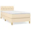 Maison Exclusive - Boxspringbett mit Matratze Creme 90x200 Produktbild-Vorschau 2