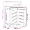 Pflanztisch mit Ablagen Weiß 82,5x50x109,5 cm Massivholz Produktbild-Vorschau 10