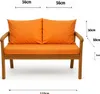 Gartenkissen Set orange – 110x50 + 2x50x56 cm – Für Produktbild-Vorschau 3